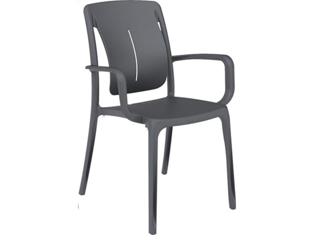 Grosfillex Playwood diningstoel antracie Grosfillex Playwood diningstoel antracie